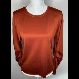 Zara Trafaluc Ruched Long Sleeve Blouse